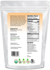 Organic Grass-Fed Vanilla Whey Protein Concentrate back of the bag image 5 lb