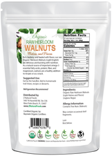 Back of the bag 2 lb image of Walnuts - Raw - Heirloom - Organic