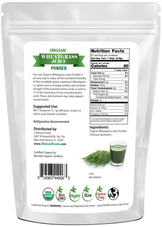 Wheatgrass Juice Powder - Organic back of the bag image 1 lb