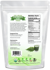 Wheatgrass Juice Powder - Organic back of the bag image 1 lb