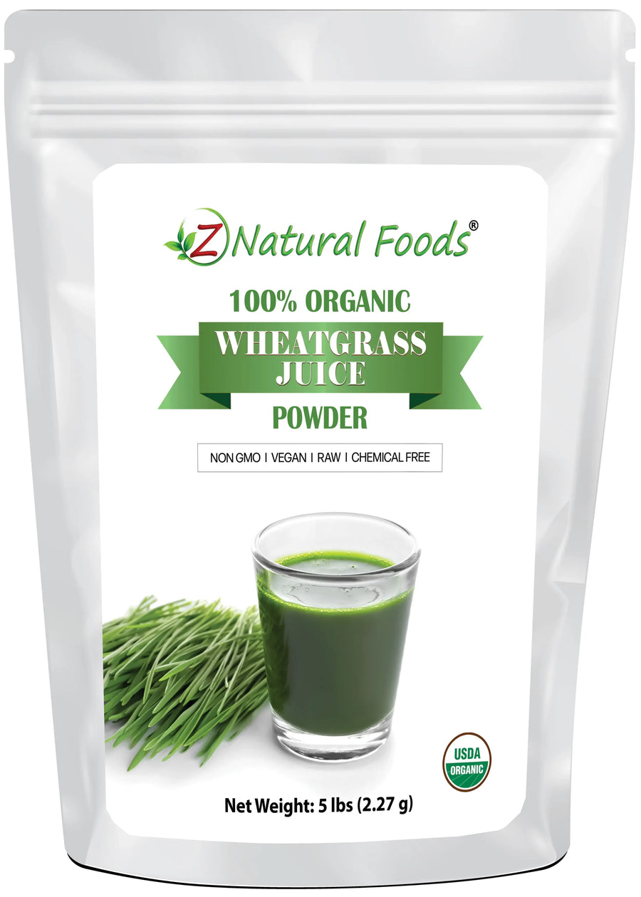 Wheatgrass Juice Powder - Organic front of the bag image 5 lb