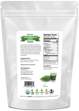 Wheatgrass Juice Powder - Organic back of the bag image 5 lb