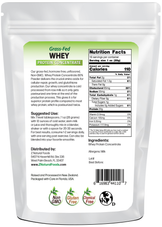 Whey Protein Concentrate back of bag image 1 lb