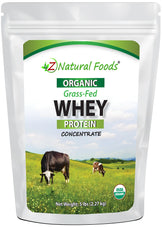 Photo of the front of 5 lb bag of Whey Protein Concentrate - Organic