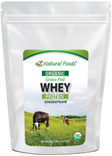 Photo of the front of 5 lb bag of Whey Protein Concentrate - Organic