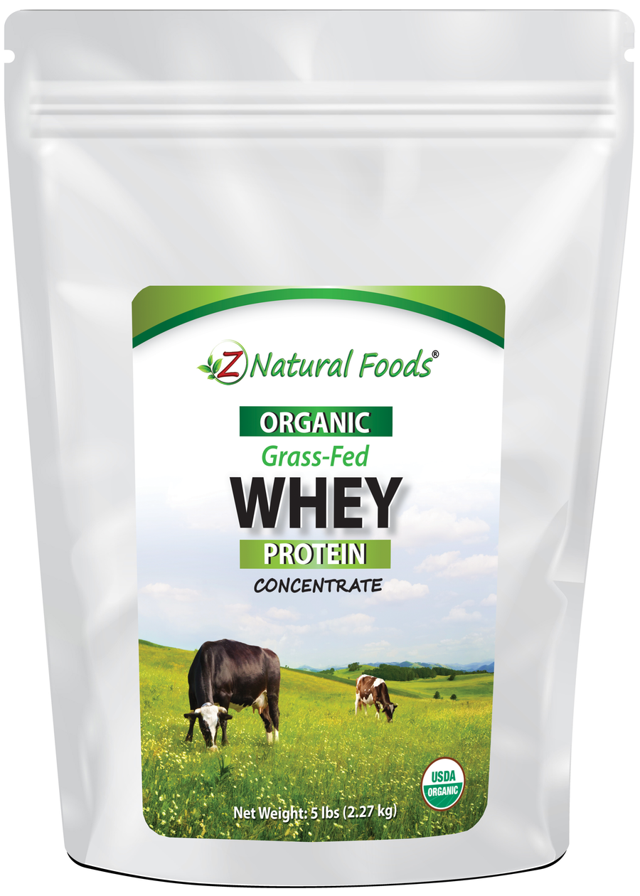 Photo of the front of 5 lb bag of Whey Protein Concentrate - Organic