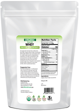 Photo of the back of 5 lb bag of Whey Protein Concentrate - Organic