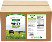 Photo of the front and back label image of Whey Protein Concentrate - Organic in bulk