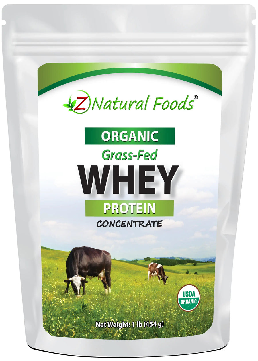 Photo of the front of 1 lb bag of Whey Protein Concentrate - Organic