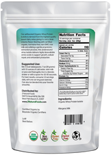 Whey Protein Isolate - Organic back of the bag image 1 lb