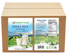Photo of front and back label image of Whole Milk Powder in bulk