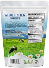 Photo of back of 1 lb bag of Whole Milk Powder